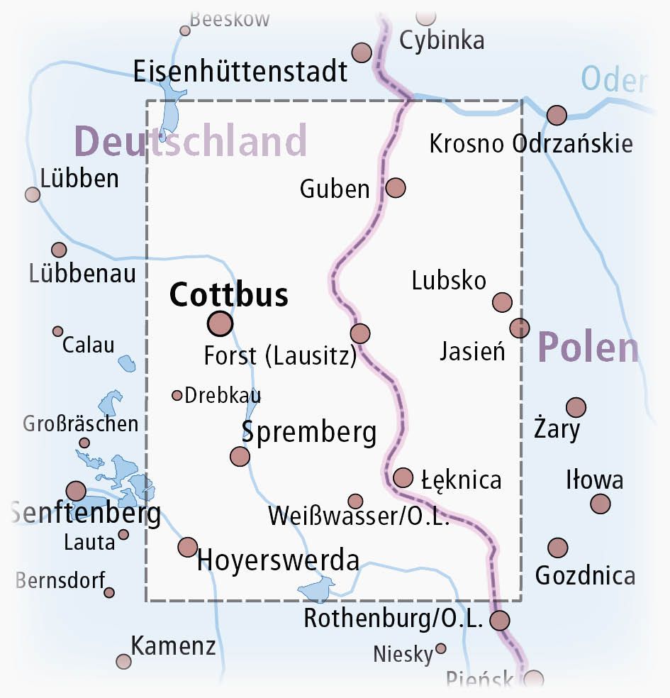 Weitere Ansicht: Spree - Neiße - Cottbus, Fürst-Pückler-Region 1:100 000