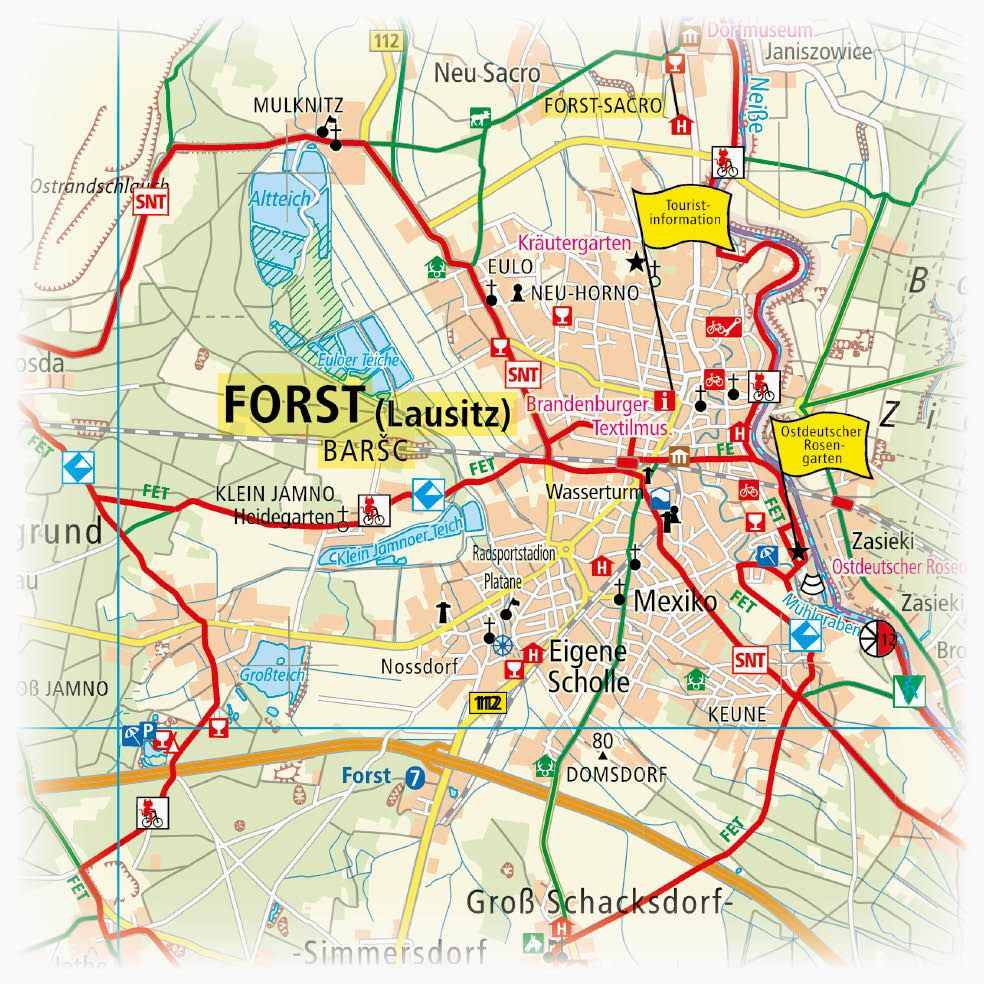 Weitere Ansicht: Spree - Neiße - Cottbus, Fürst-Pückler-Region 1:100 000