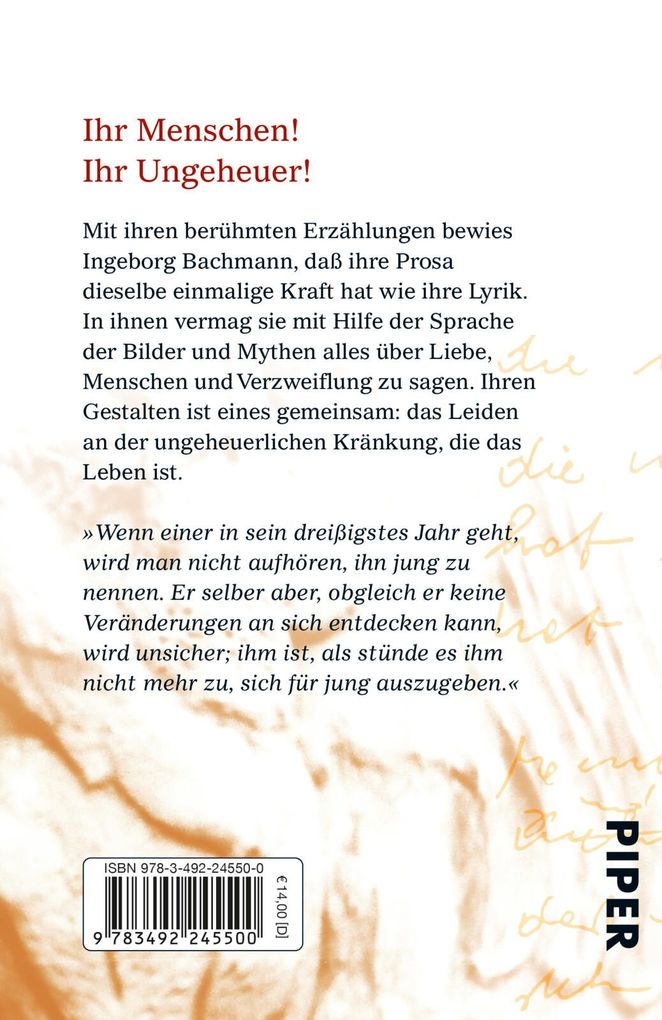 Weitere Ansicht: Das dreißigste Jahr | Ingeborg Bachmann