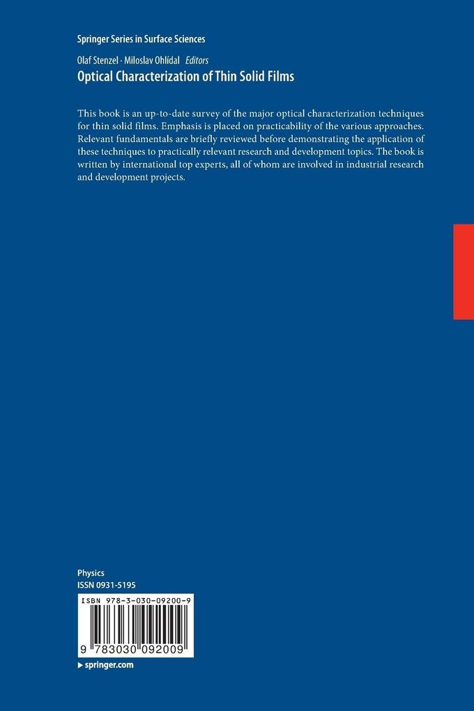 Weitere Ansicht: Optical Characterization of Thin Solid Films