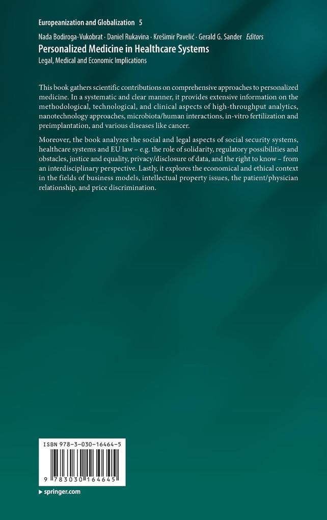 Weitere Ansicht: Personalized Medicine in Healthcare Systems