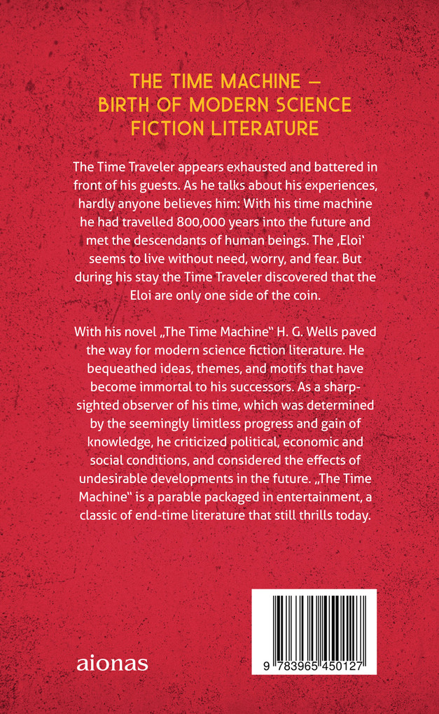 Weitere Ansicht: The Time Machine. H. G. Wells (englische Ausgabe) | H.G. Wells