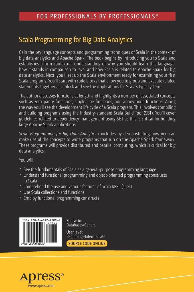 Weitere Ansicht: Scala Programming for Big Data Analytics | Irfan Elahi