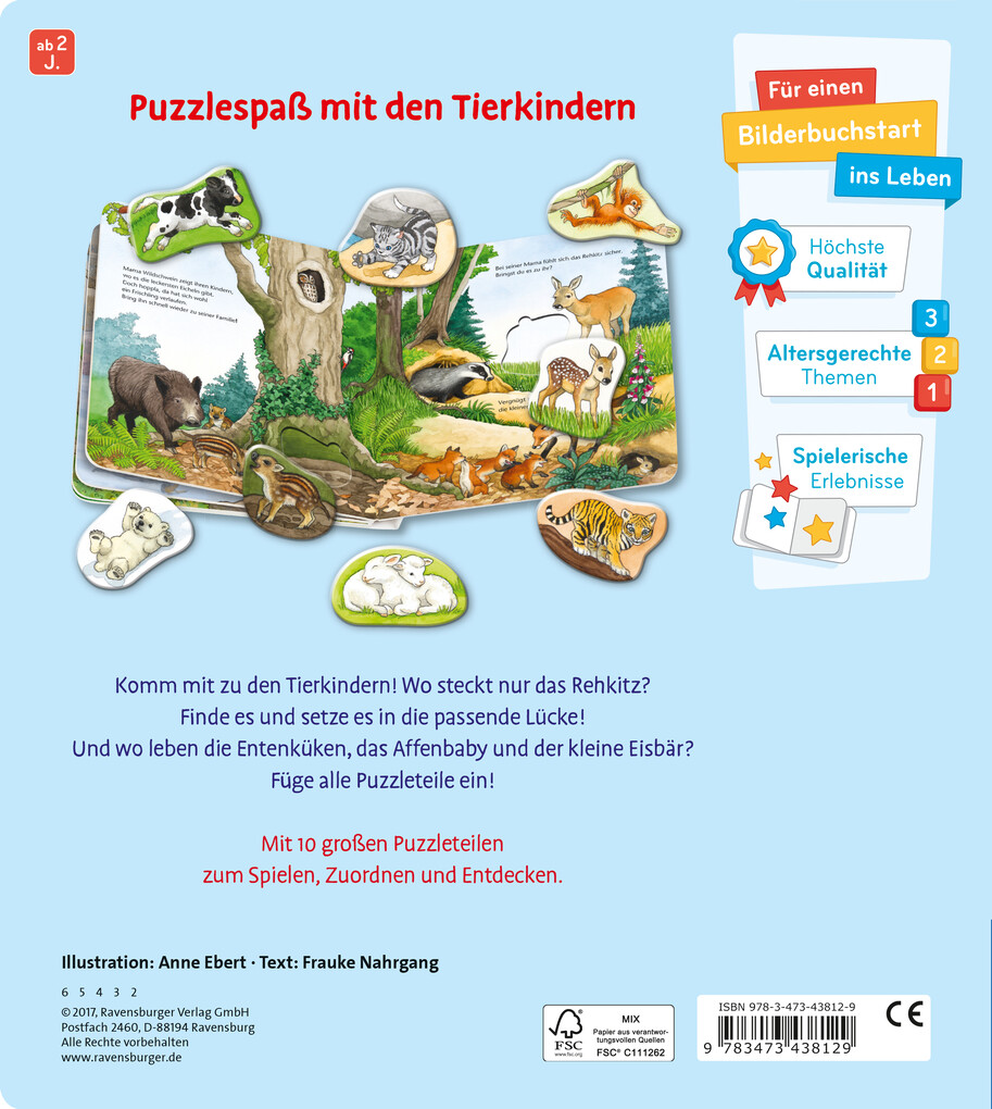 Weitere Ansicht: Mein großes Puzzle-Spielbuch: Tierkinder | Frauke Nahrgang