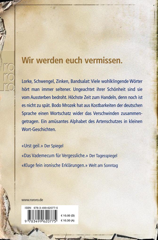 Weitere Ansicht: Lexikon der bedrohten Wörter | Bodo Mrozek