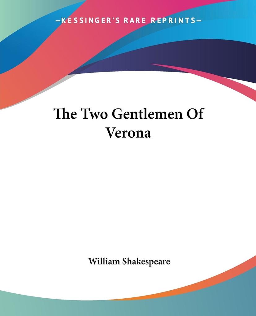 The Two Gentlemen Of Verona als Taschenbuch