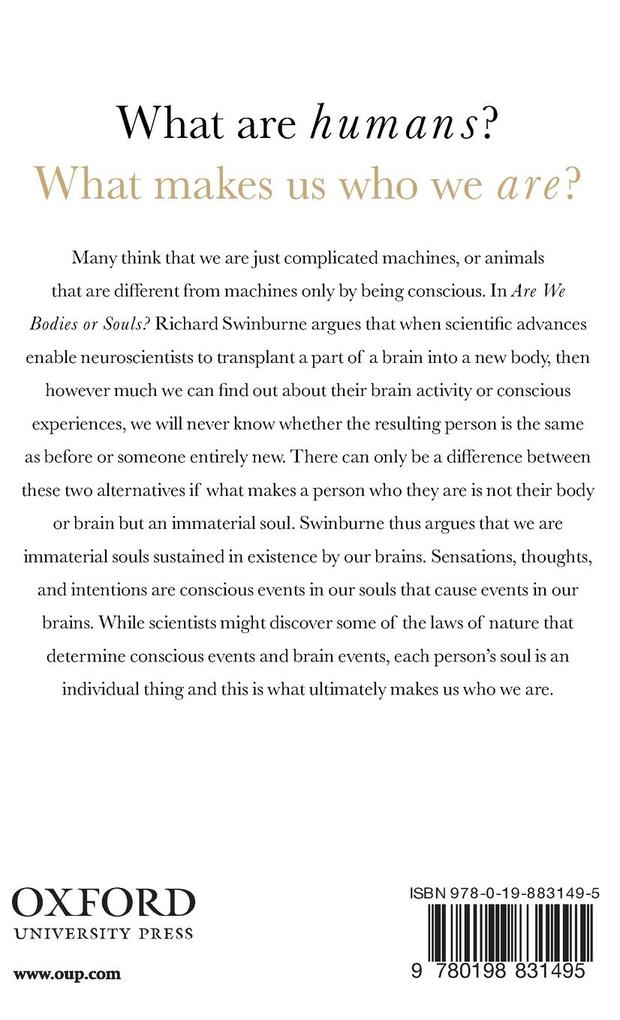 Weitere Ansicht: ARE WE BODIES OR SOULS? C | Swinburne