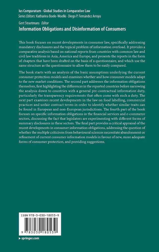 Weitere Ansicht: Information Obligations and Disinformation of Consumers