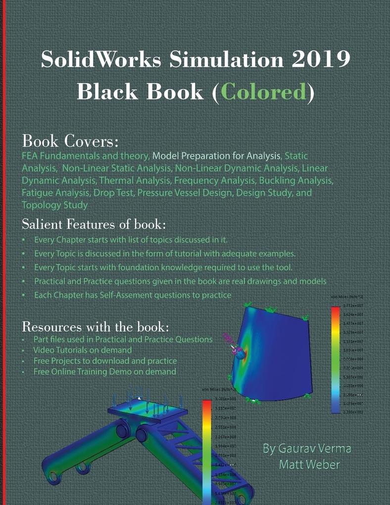 SolidWorks Simulation 2019 Black Book (Colored) als Taschenbuch