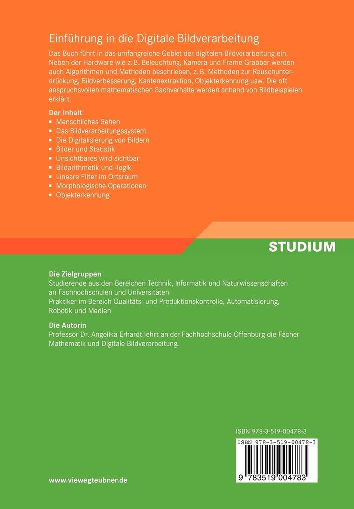 Weitere Ansicht: Einführung in die Digitale Bildverarbeitung | Angelika Erhardt