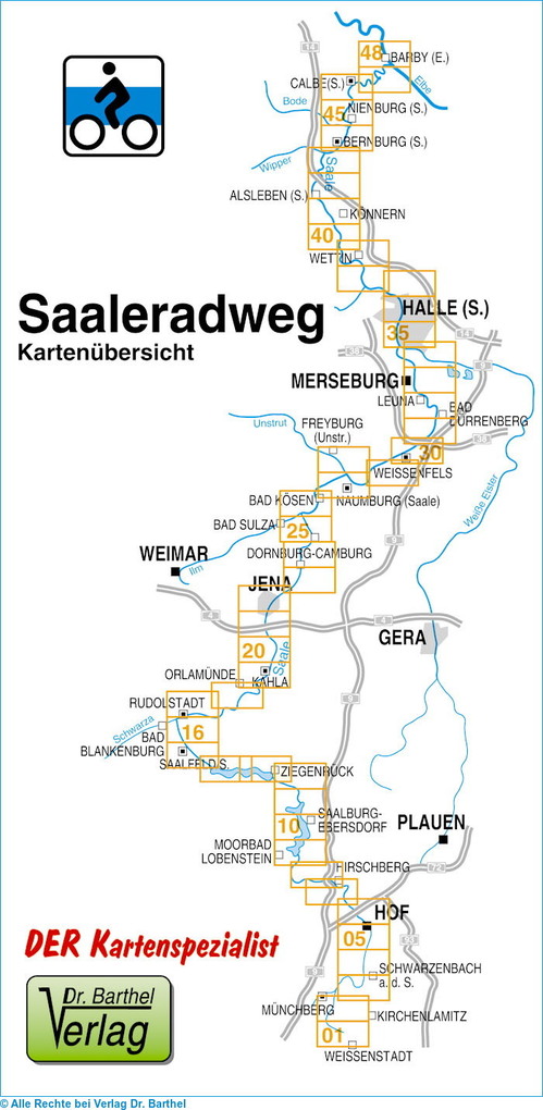 Weitere Ansicht: Saale-Radwanderweg 1 : 50 000