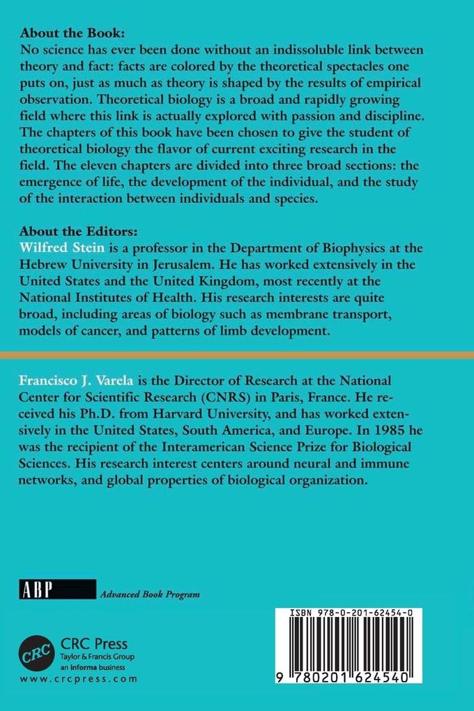 Weitere Ansicht: Thinking About Biology | Wilfred Stein, Francisco J. Varela