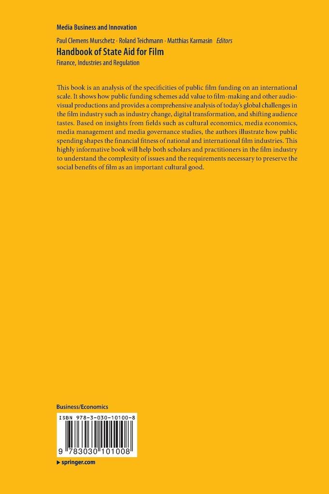 Weitere Ansicht: Handbook of State Aid for Film