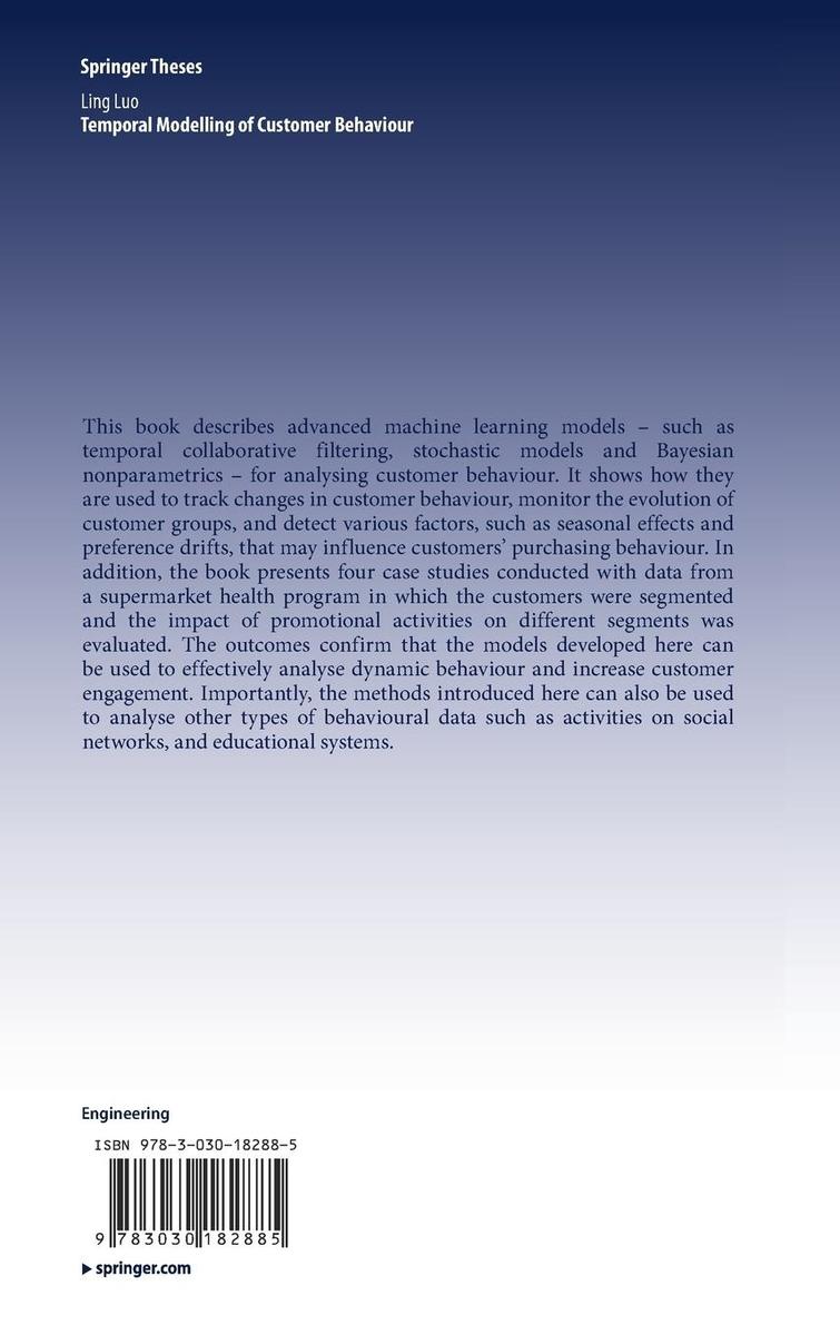 Weitere Ansicht: Temporal Modelling of Customer Behaviour | Ling Luo