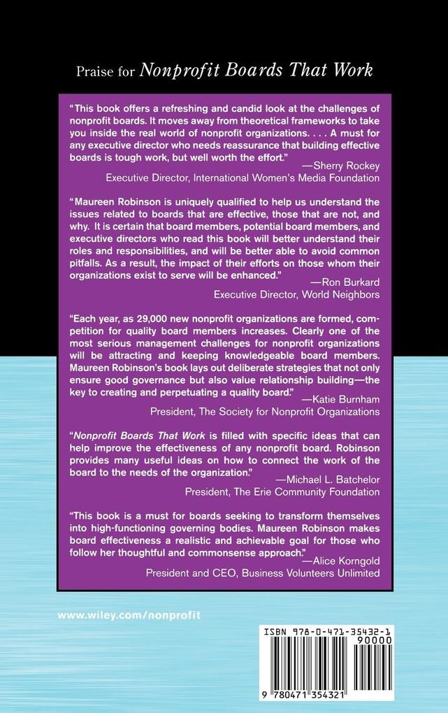 Weitere Ansicht: Nonprofit Boards That Work | Maureen K Robinson