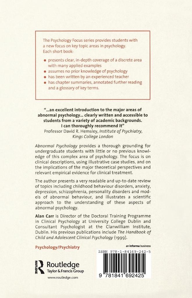 Weitere Ansicht: Abnormal Psychology | Alan Carr