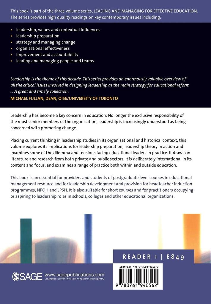 Weitere Ansicht: Effective Educational Leadership