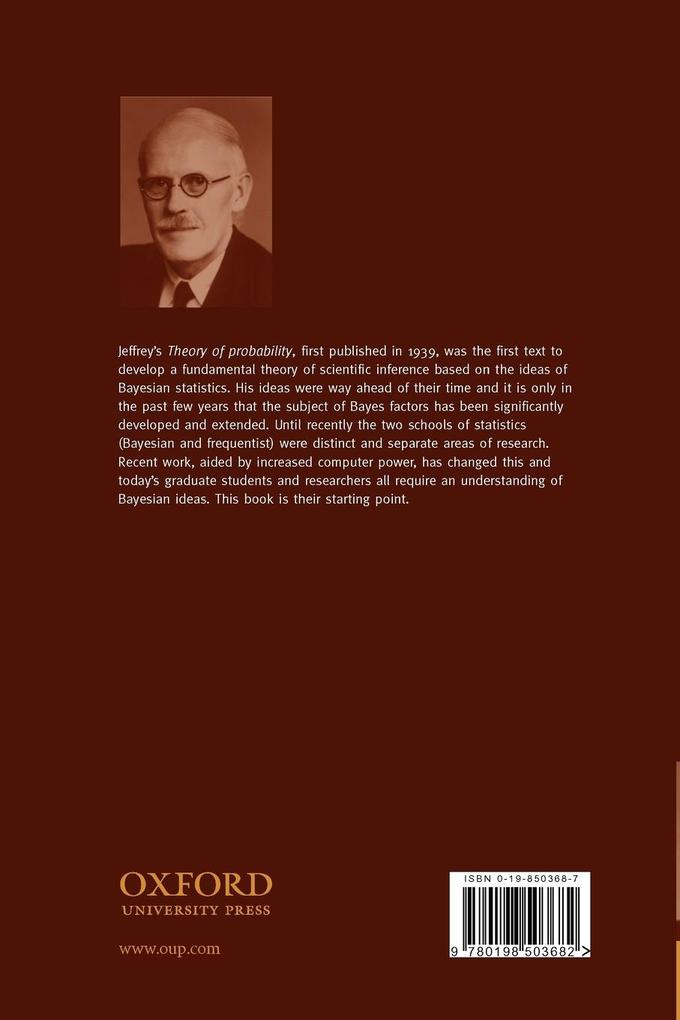 Weitere Ansicht: Theory of Probability | Harold Jeffreys