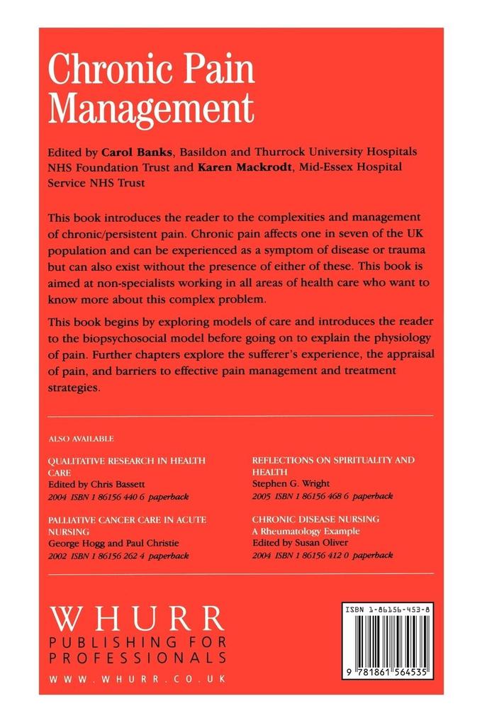 Weitere Ansicht: Chronic Pain Management | Carol Banks, Karen Mackrodt