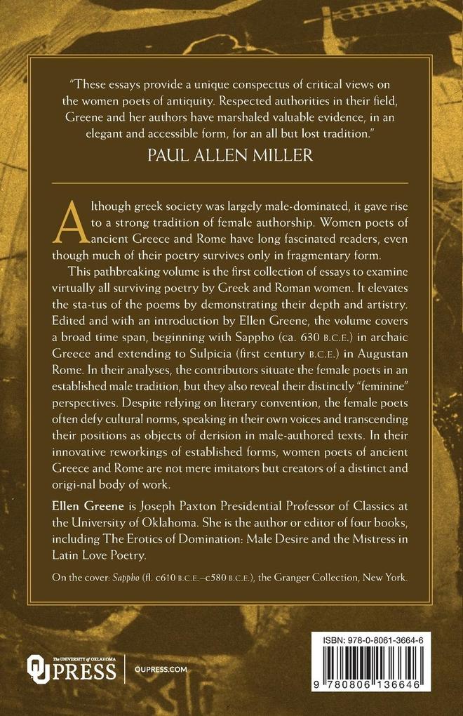 Weitere Ansicht: Women Poets in Ancient Greece and Rome | Ellen Greene