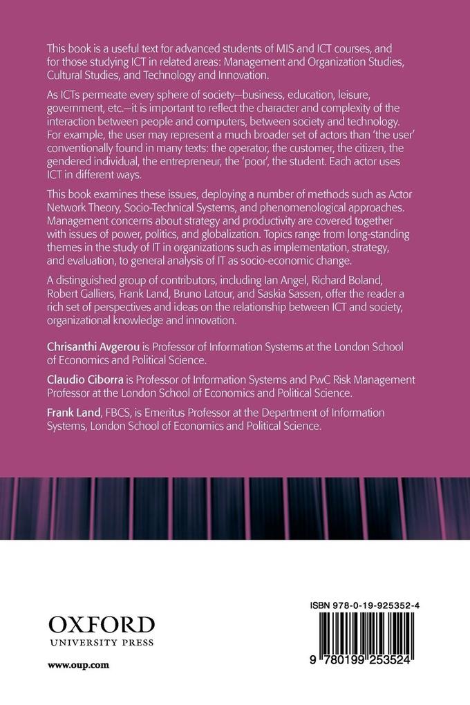 Weitere Ansicht: The Social Study of Information and Communication Technology