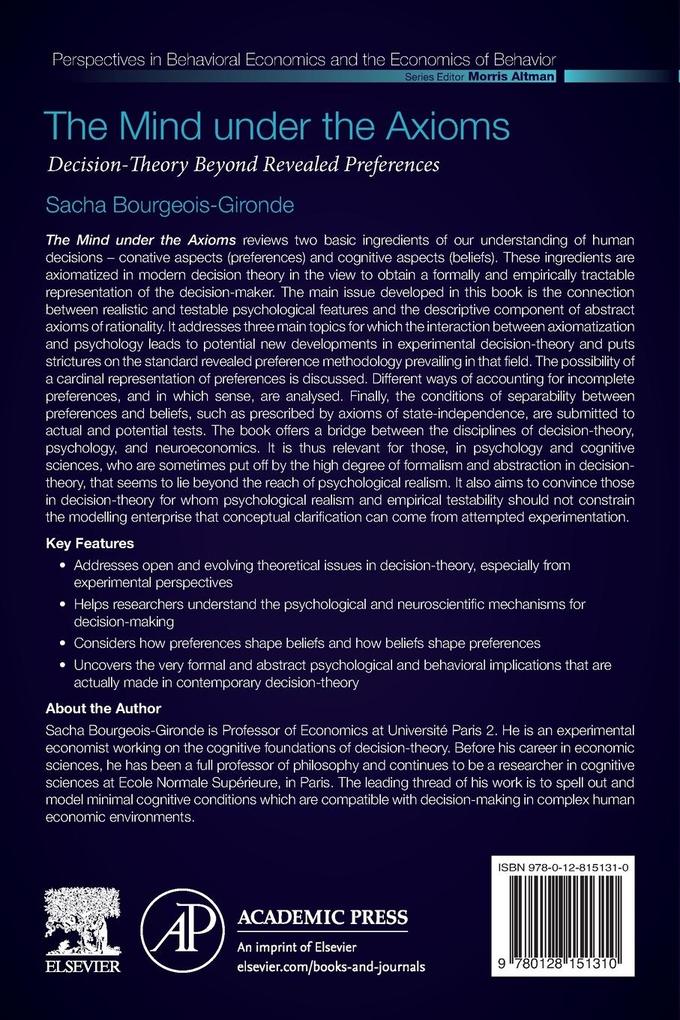 Weitere Ansicht: The Mind under the Axioms | Sacha Bourgeois-Gironde