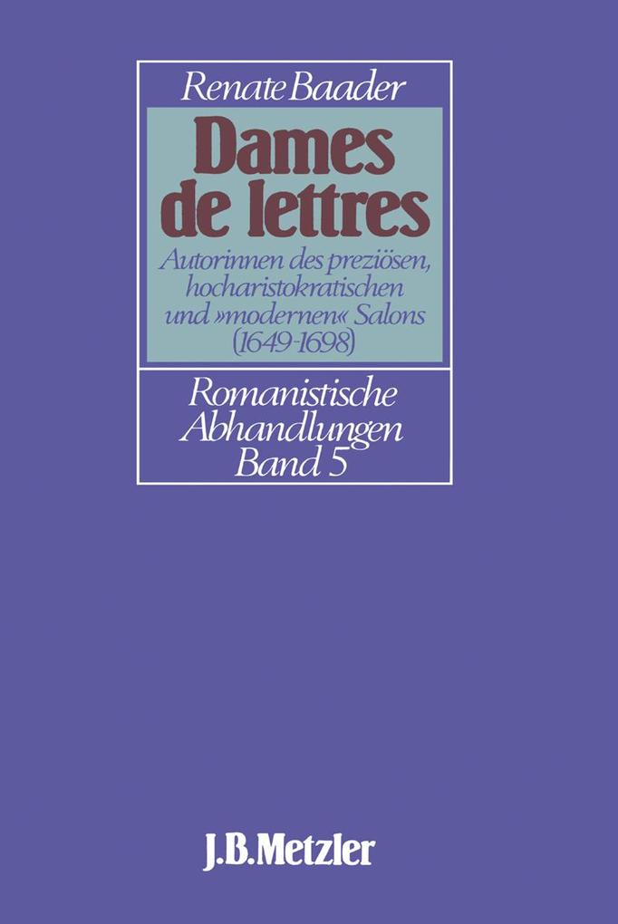 Produktbild: Dames de Lettres | Renate Baader