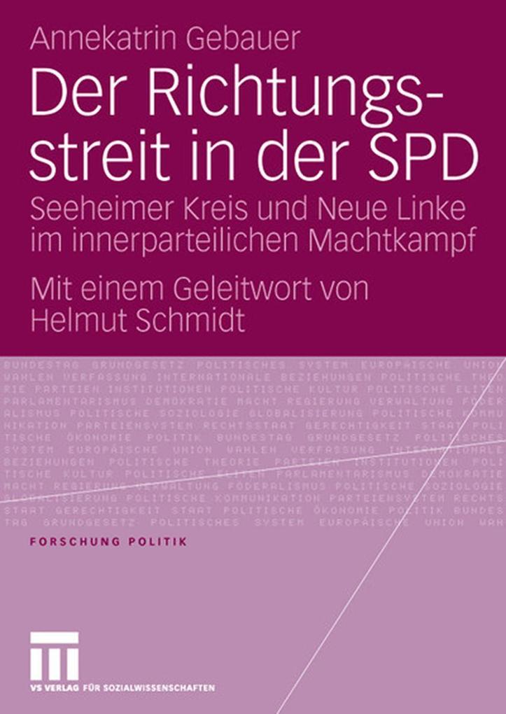 Produktbild: Der Richtungsstreit in der SPD | Annekatrin Gebauer