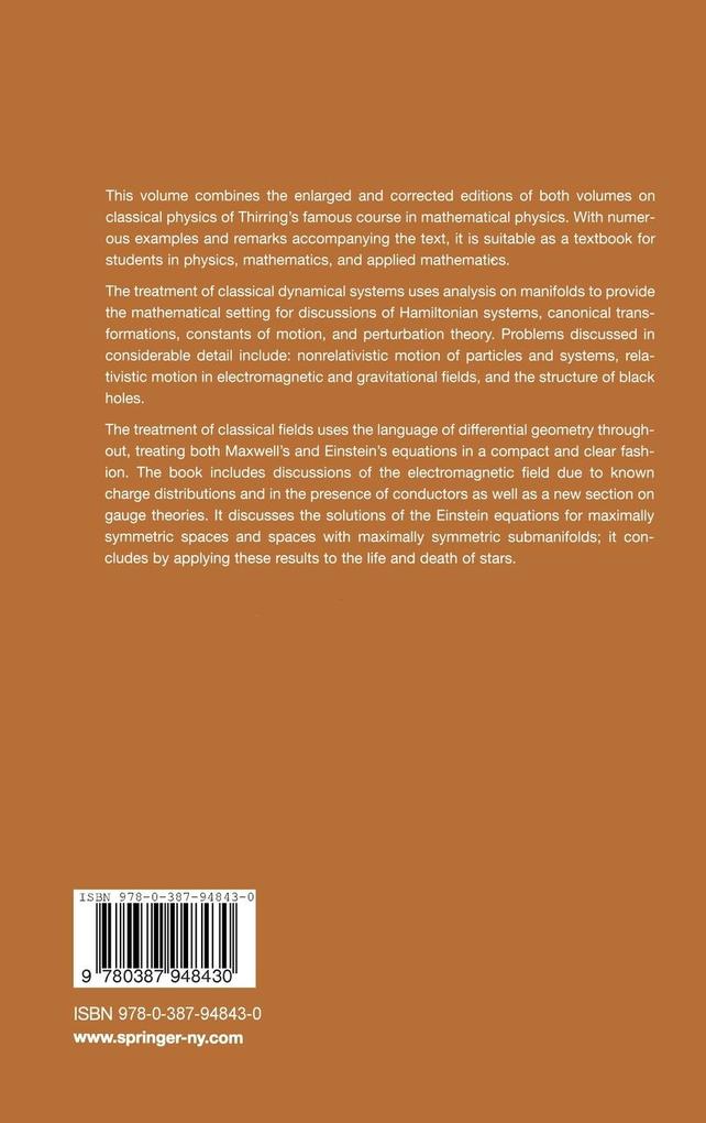 Weitere Ansicht: Classical Mathematical Physics | Walter Thirring