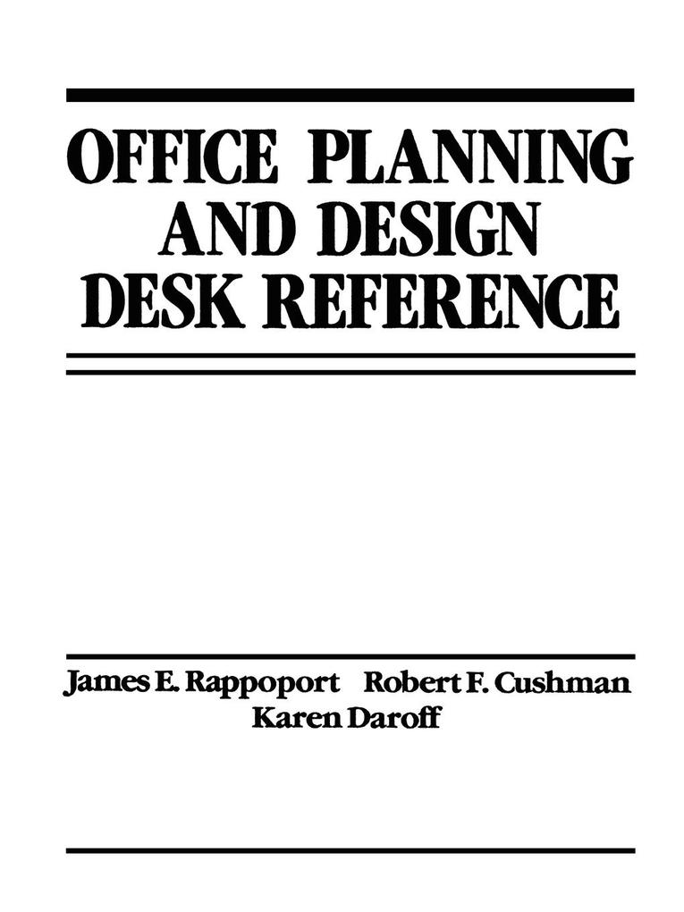 Office Planning and Design Desk Reference als Taschenbuch
