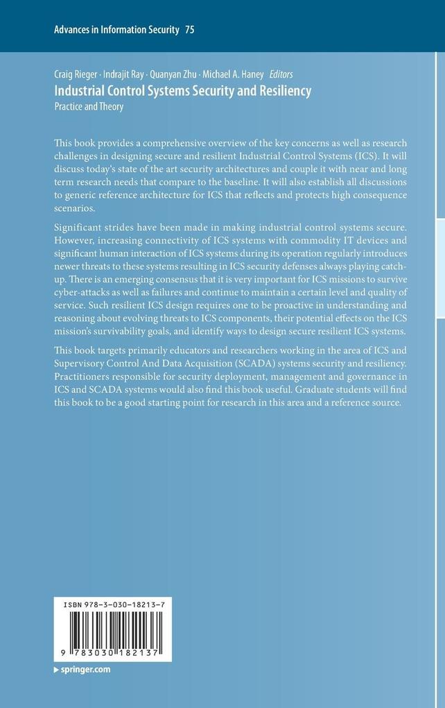 Weitere Ansicht: Industrial Control Systems Security and Resiliency