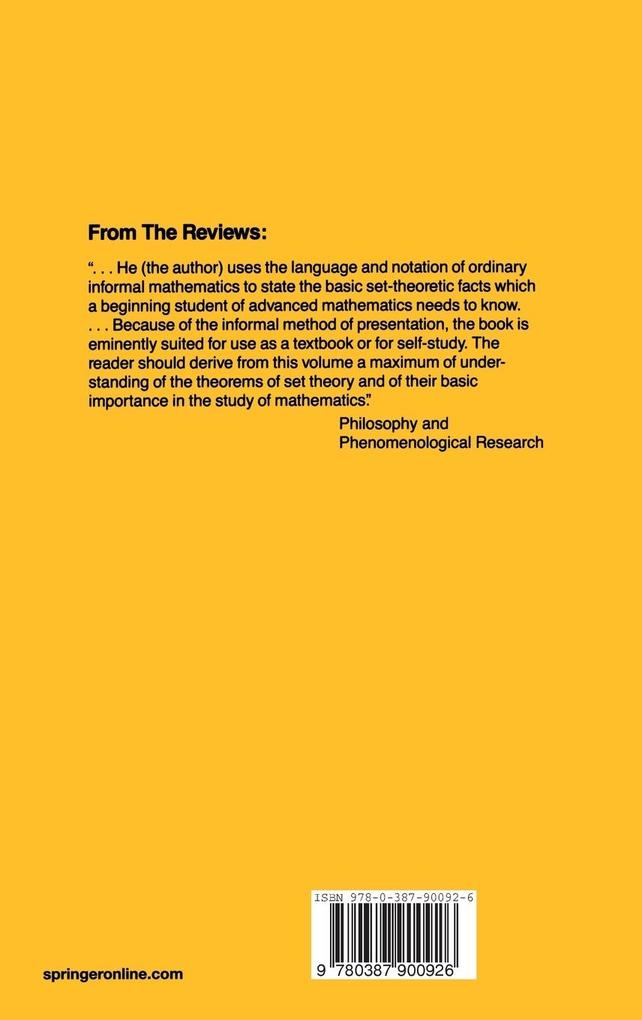 Weitere Ansicht: Naive Set Theory | P. R. Halmos