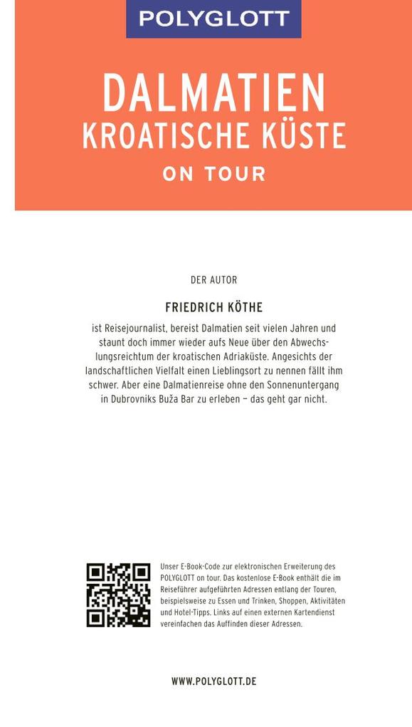 Weitere Ansicht: POLYGLOTT on tour Reiseführer Dalmatien Kroatische Küste | Daniela Schetar, Friedrich Köthe