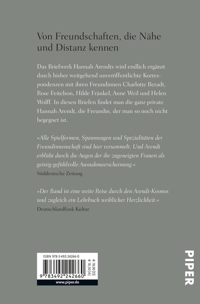 Weitere Ansicht: Wie ich einmal ohne Dich leben soll, mag ich mir nicht vorstellen | Hannah Arendt