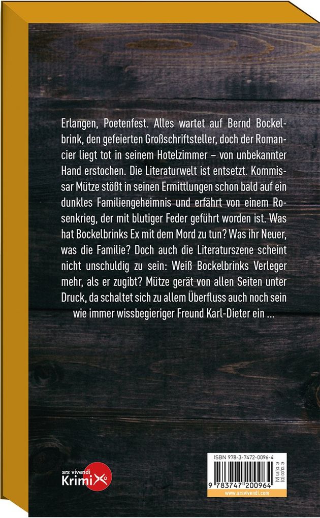 Weitere Ansicht: Tod auf dem Poetenfest | Johannes Wilkes