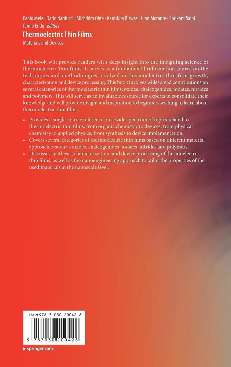 Weitere Ansicht: Thermoelectric Thin Films