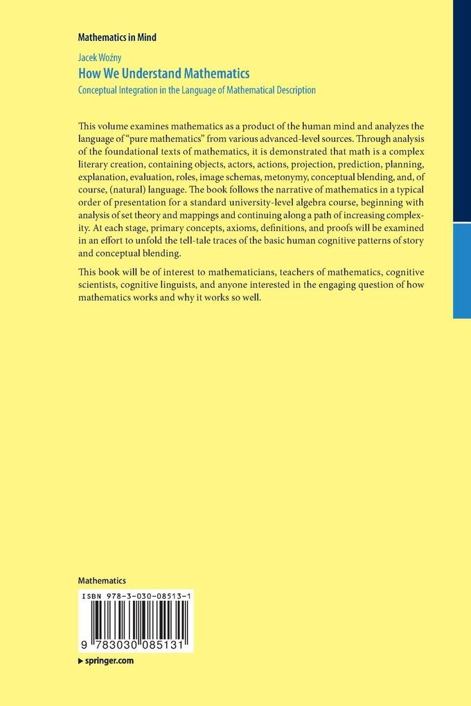 Weitere Ansicht: How We Understand Mathematics | Jacek Wony, Jacek Wozny