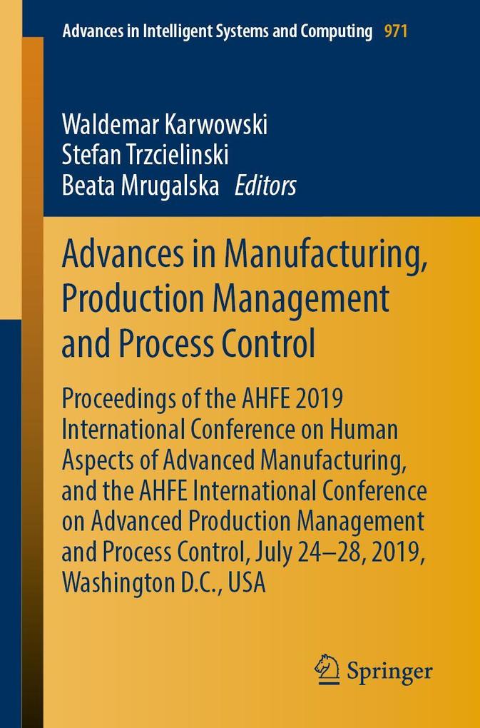 Produktbild: Advances in Manufacturing, Production Management and Process Control