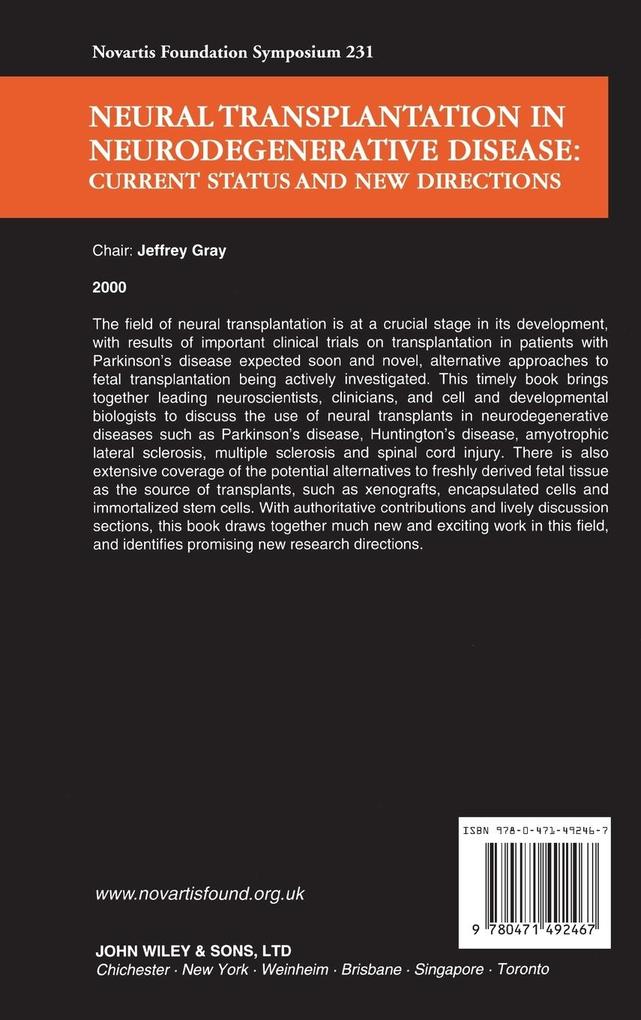 Weitere Ansicht: Neural Transplantation in Neurodegenerative Disease