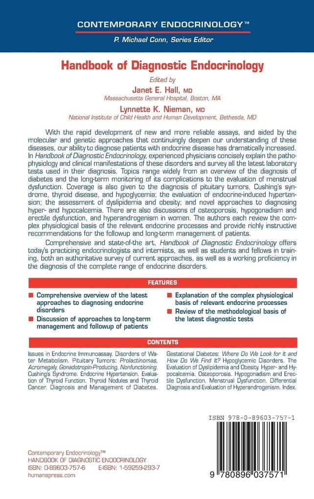 Weitere Ansicht: Handbook of Diagnostic Endocrinology