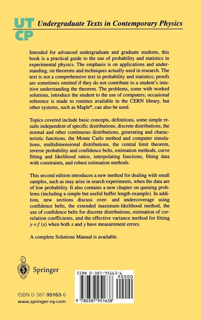 Weitere Ansicht: Probability and Statistics in Experimental Physics | Byron P. Roe