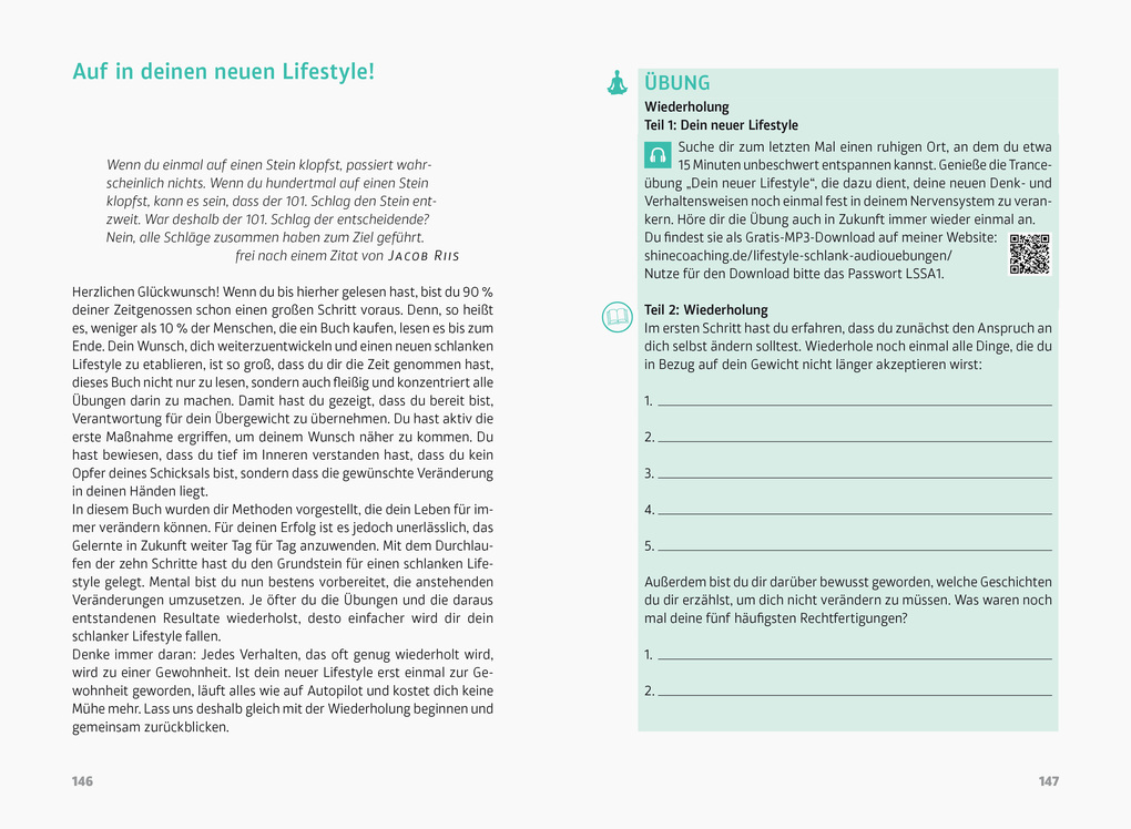 Weitere Ansicht: Lifestyle Schlank! Selbstcoaching statt Diät mit Coaching- und Audioübungen. | Julia Sahm