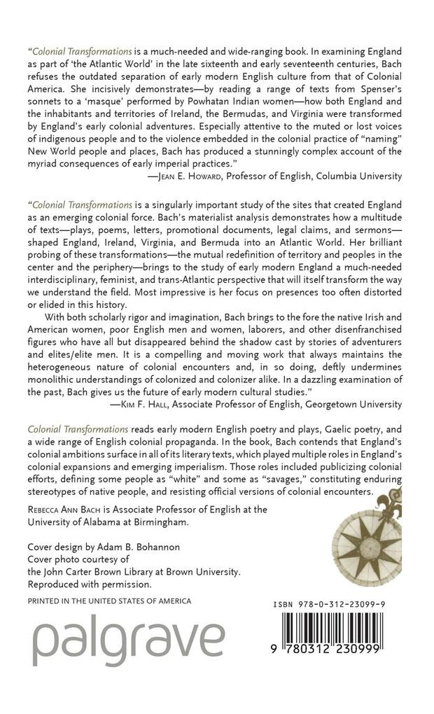 Weitere Ansicht: Colonial Transformations | R. Bach, Rebecca Ann Bach