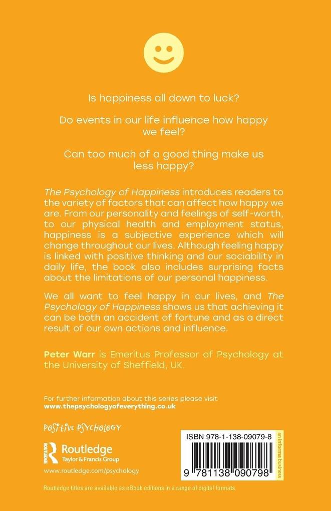 Weitere Ansicht: The Psychology of Happiness | Peter Warr
