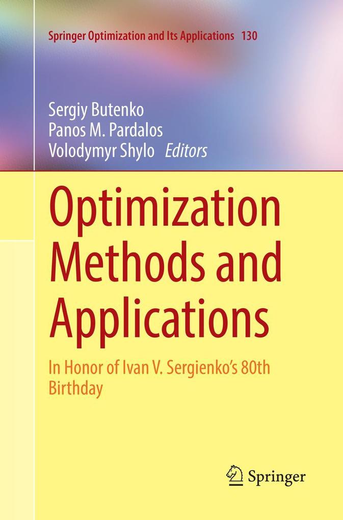 Produktbild: Optimization Methods and Applications