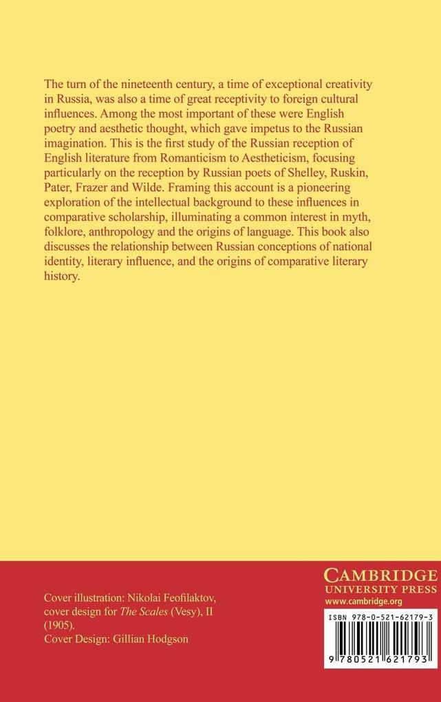 Weitere Ansicht: English Literature and the Russian Aesthetic Renaissance | Rachel Polonsky