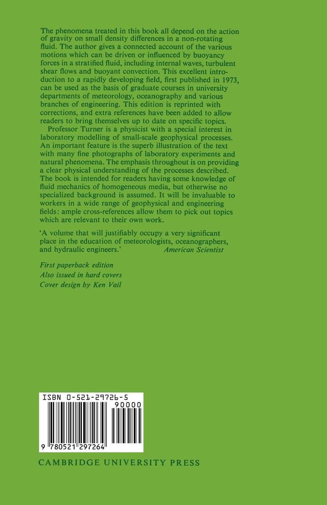Weitere Ansicht: Buoyancy Effects in Fluids | J. S. Turner