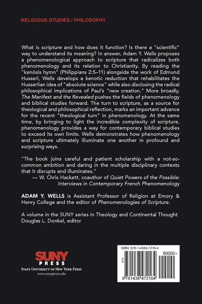 Weitere Ansicht: The Manifest and the Revealed | Adam Y. Wells