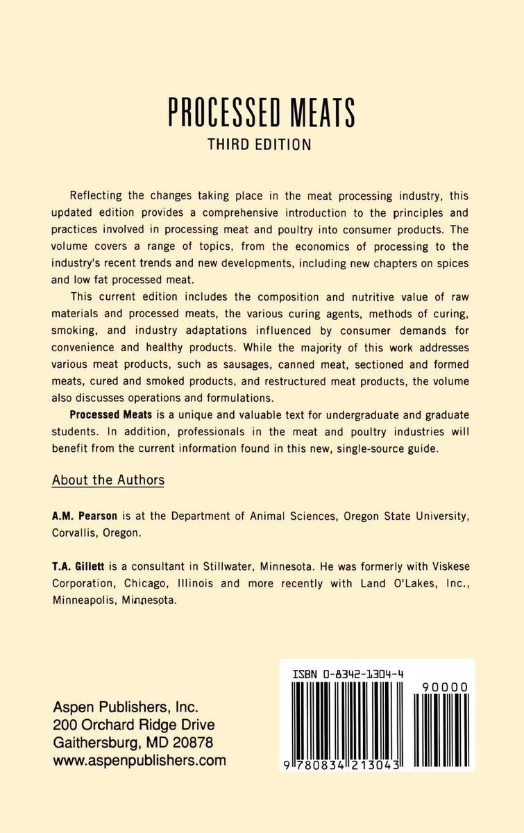 Weitere Ansicht: Processed Meats | T. A. Gillett, A. M. Pearson