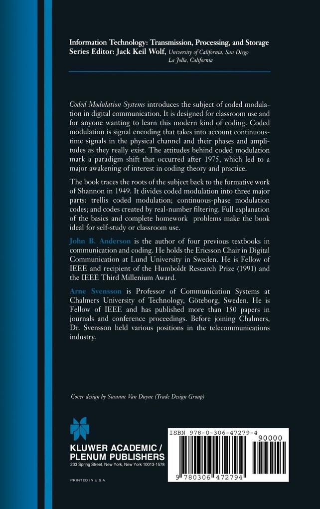 Weitere Ansicht: Coded Modulation Systems | John B. Anderson, Arne Svensson